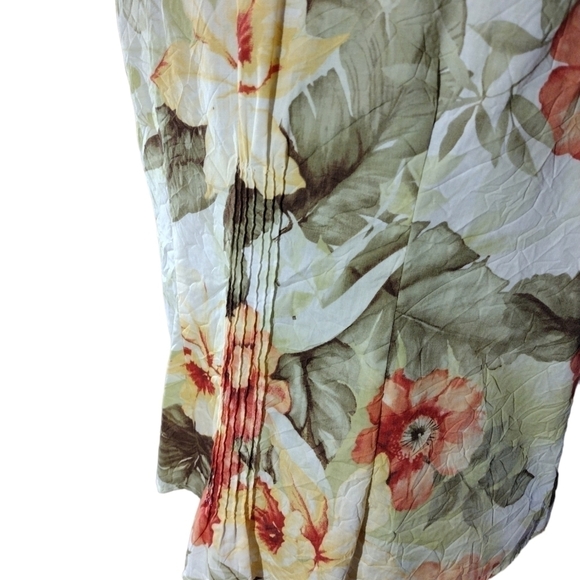 CARIBBEAN Joe Sleeveless Hawaiian Button Top PL - Picture 4 of 7